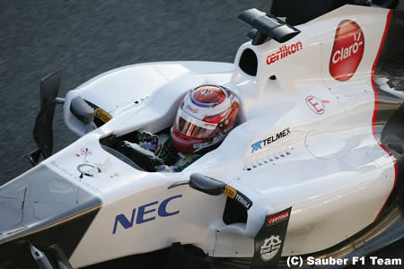 小林可夢偉「最初のテストには満足」