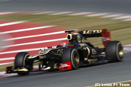 ロメ・グロジャン、テスト再開でいきなりのトップタイム