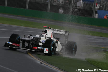 小林可夢偉、初日には「とても満足」