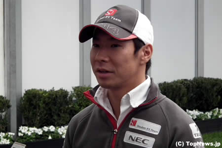 小林可夢偉、初日の走行終了後の表情＝F1オーストラリアGP　その1