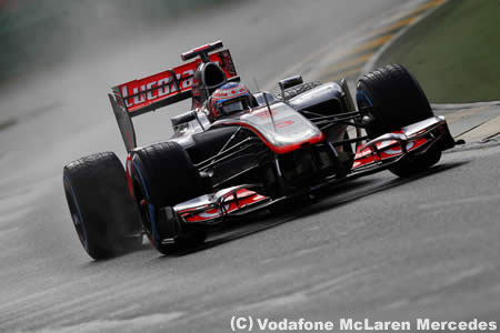 ジェンソン・バトン、初日のトップタイム記録