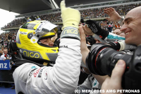 ニコ・ロズベルグ、初優勝に歓喜＝F1中国GP　その2