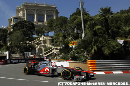 F1第6戦モナコGPフリー走行2回目の結果