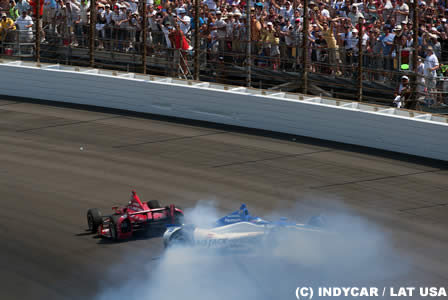 【画像】佐藤琢磨、優勝争いの最終ラップでスピン＝インディ500