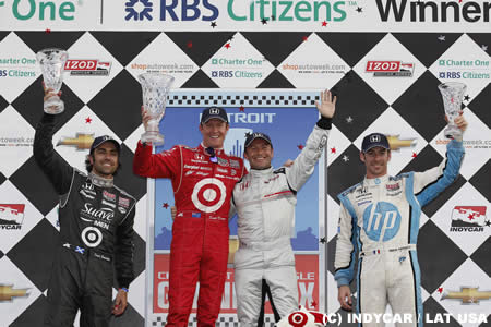 インディ第6戦、路面の舗装がはがれるレースでスコット・ディクソンが今季初優勝。佐藤琢磨はクラッシュ