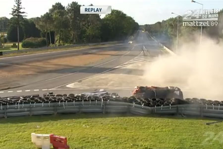【動画】トヨタ8号車、デビッドソンが宙を舞う＝ル・マン24時間