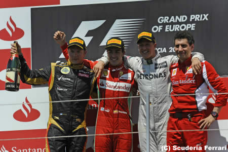 F1第8戦ヨーロッパGP決勝の結果