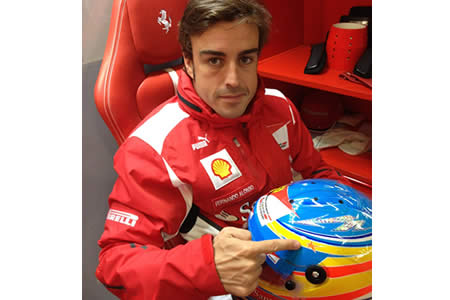 アロンソ＆マッサ、デ・ビロタのロゴをヘルメットに