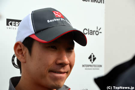小林可夢偉、予選後の表情その4＝F1イギリスGP
