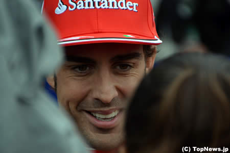 予選後のフェルナンド・アロンソの表情　その2＝F1イギリスGP