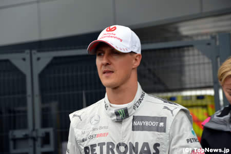 予選後のミハエル・シューマッハの表情　その2＝F1イギリスGP