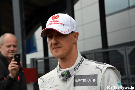 予選後のミハエル・シューマッハの表情　その3＝F1イギリスGP