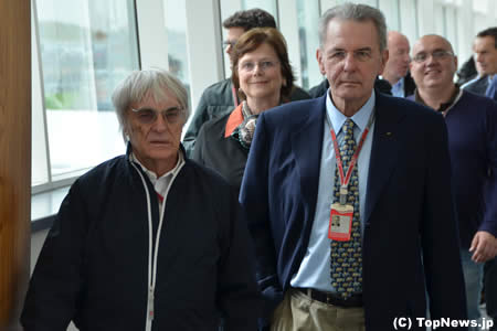 ジャック・ロゲIOC会長がF1イギリスGPを視察
