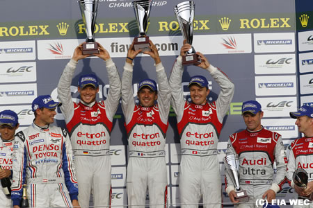 アウディがトヨタとのハイブリッド対決を制す＝WEC第4戦