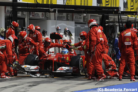 2012年ピット作業最速はフェラーリ