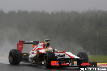 クロス「コースはとてもぬれていた」