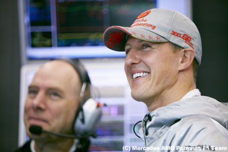 シューマッハ、F1ボスの「引退」発言をはぐらかす