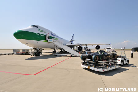 【動画】F1日本GP、F1マシン到着の様子をインターネット中継