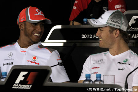 ハミルトンと同等であることが契約で保証されているロズベルグ