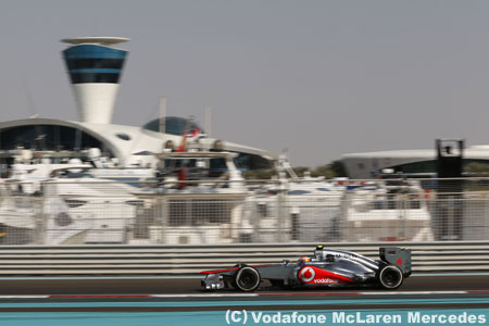 F1第18戦アブダビGPフリー走行3回目の結果