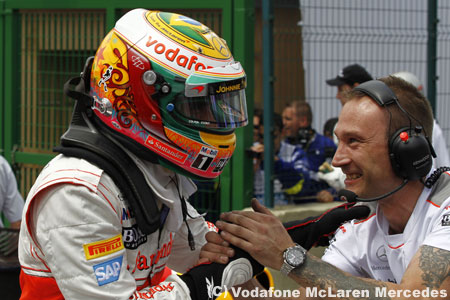 ハミルトン、マクラーレンで最後のレースに感極まる