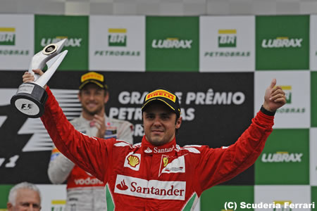 マッサ、苦難の2012年シーズンを乗り越え涙の表彰台