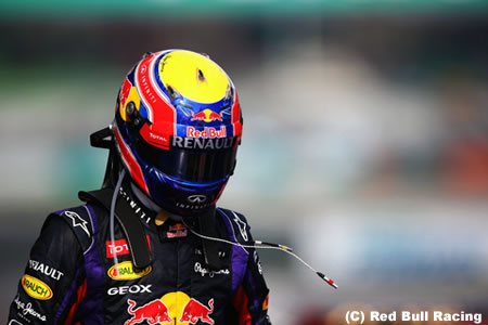 ウェバー「ゆっくり行きすぎて、最後の計測ラップに入れなかった」