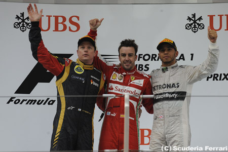 F1第3戦中国GP決勝の結果