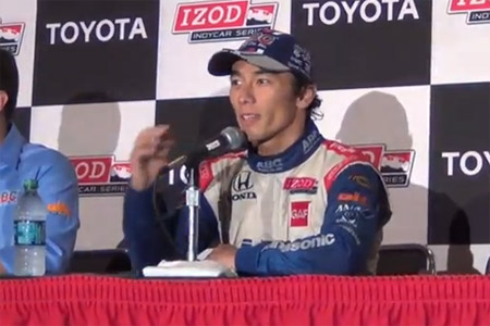 【動画】佐藤琢磨、インディ初優勝直後の記者会見