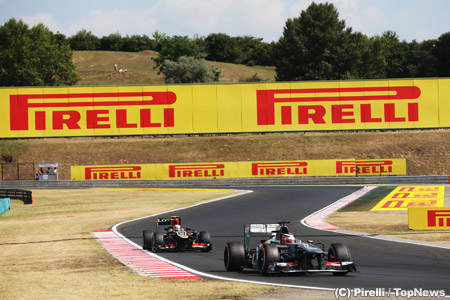 ピレリ、高温のなか新型タイヤを使用／F1ハンガリーGP金曜まとめ
