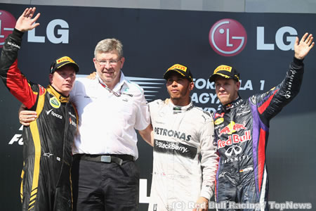 F1ハンガリーGP表彰台インタビュー