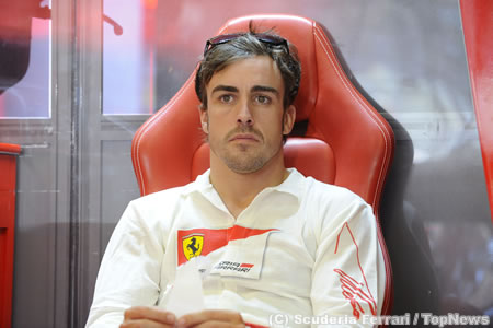 ベッテルの不運を願うアロンソ