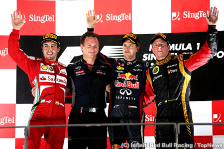 F1第13戦シンガポールGP決勝の結果