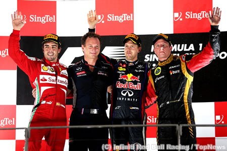 F1シンガポールGP表彰台インタビュー