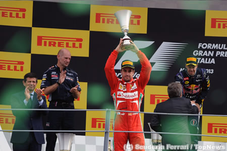 フェラーリ、アロンソがチームの母国で表彰台／F1イタリアGP日曜まとめ