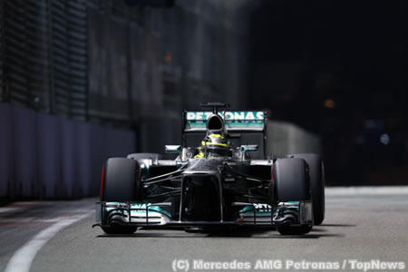 メルセデスAMG、惜しくもポールならず／F1シンガポールGP土曜まとめ