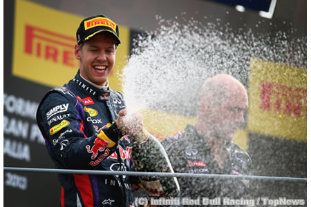 レッドブル、ベッテルがポールから優勝／F1イタリアGP日曜まとめ