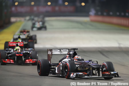 ザウバー、ヒュルケンベルグがポイント獲得／F1シンガポールGP日曜まとめ