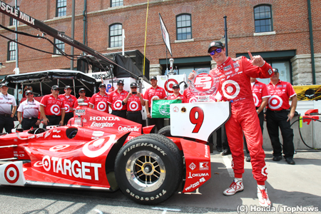 インディ第16戦予選、ファイナル6人中5人がホンダエンジン搭載車