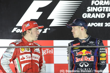 ベッテルについて語るアロンソ