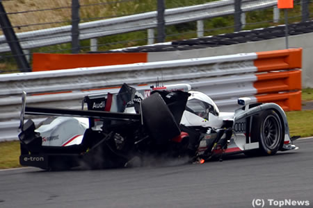 アウディ2号車、早くもクラッシュ＝WEC富士6時間耐久