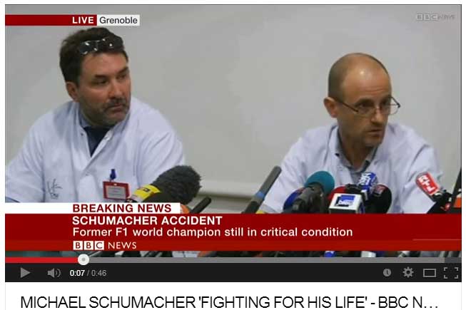 【動画】シューマッハ、入院二日目に