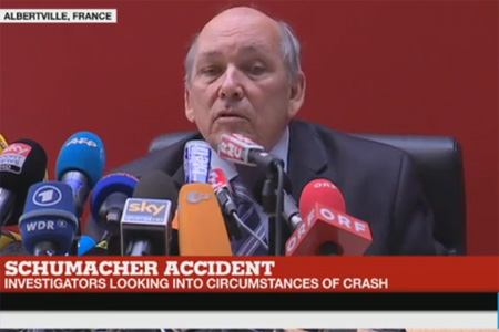 シューマッハ、転倒時は「通常のスピード」＝検察当局が発表