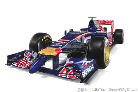 トロロッソもアリクイ型。2014年F1マシンSTR9を発表