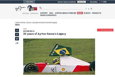 世界中でアイルトン・セナをしのぶ声。公式ページが伝える