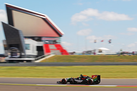 「3選手で計109周を走破」／フォース・インディア、F1イギリスGP1日目