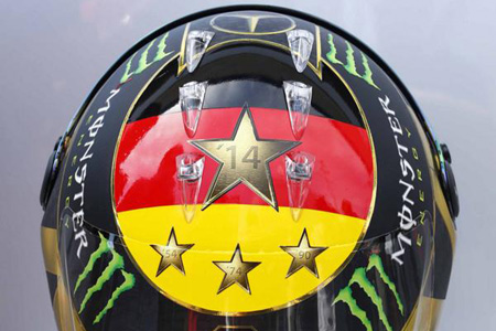 【画像】ロズベルグ、ドイツGPヘルメットからワールドカップを消す