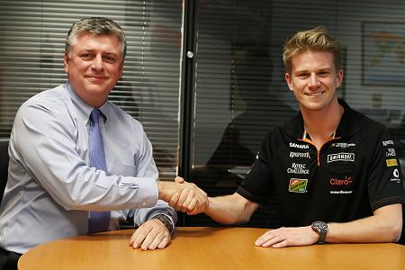 ヒュルケンベルグ、2015年もフォース・インディア残留が確定