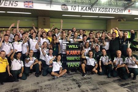 小林可夢偉「ファン、チーム、全員にありがとう」／F1アブダビGP決勝