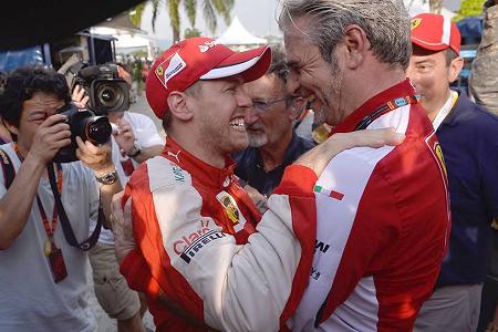 「ベッテル、フェラーリに35戦ぶりの勝利をもたらす」フェラーリ／F1マレーシアGP決勝